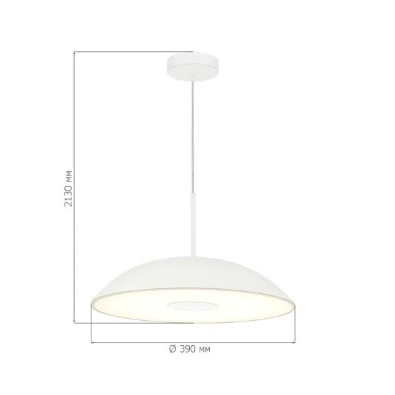 ST LUCE SL6128.503.01 Светильник подвесной ST-Luce Белый/Белый LED 1*24W 3000K, изображение 4