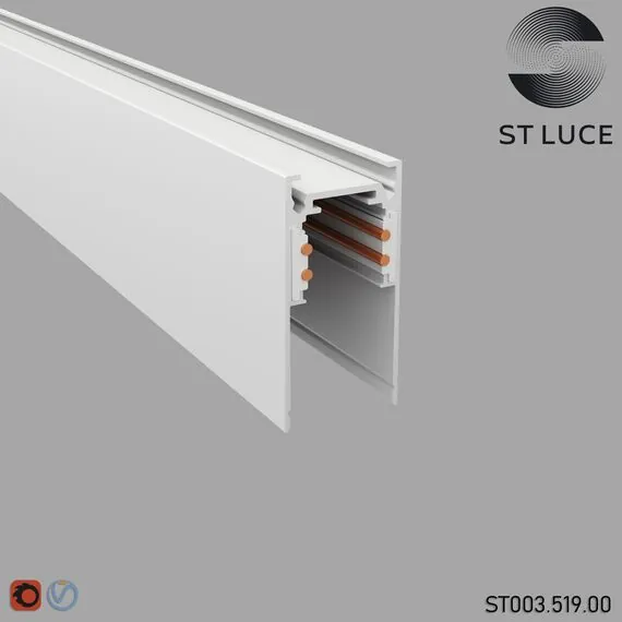 ST LUCE ST003.519.00 Шинопровод магнитный накладной ST-Luce Белый Длина 1 000мм, изображение 4