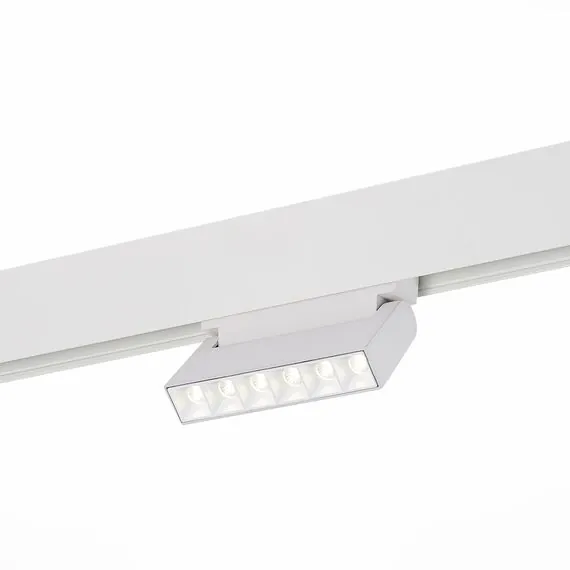 ST LUCE ST364.546.06 Магнитный трековый светильник белый LED 1*6W 4000K 532Lm Ra>80 36° IP20 L120xW22xH108 4