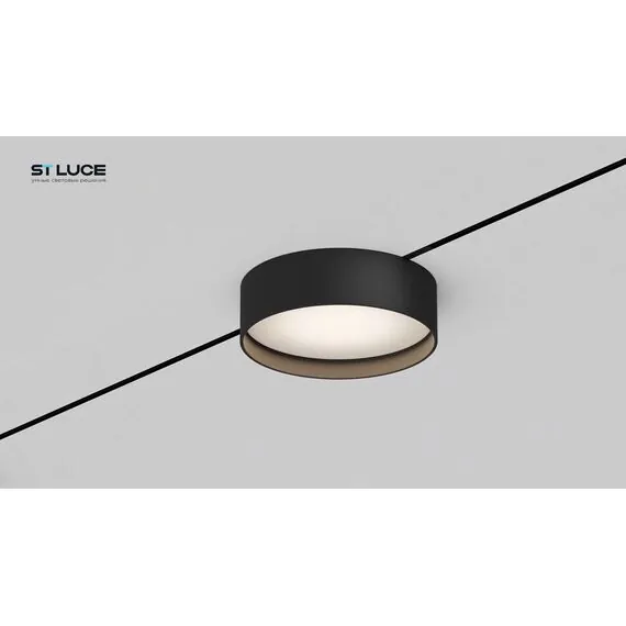 ST LUCE ST670.446.12 Магнитный трековый светильник Черный LED 1*12W 4000K 500Lm Ra>80 100° IP20 D113xH34 24V