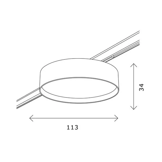 ST LUCE ST670.446.12 Магнитный трековый светильник Черный LED 1*12W 4000K 500Lm Ra>80 100° IP20 D113xH34 24V, изображение 4