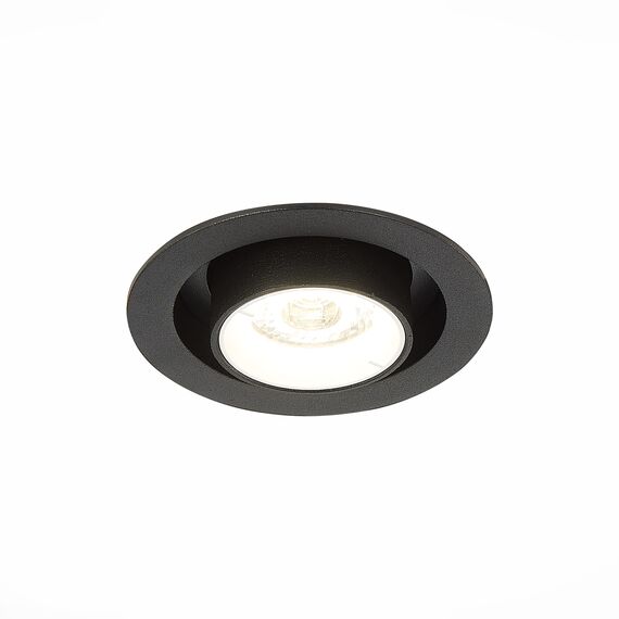 ST LUCE ST702.448.12 Светильник встраиваемый. Черный LED 1*12W 4000K 900Lm Ra80 24° IP20 D90xH92 180-240V