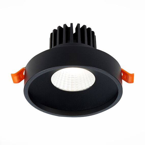 ST LUCE ST751.448.10 Светильник встраиваемый. Черный LED 1*10W 4000K 750Lm Ra>90 38° IP20 D100xH75 170-240V