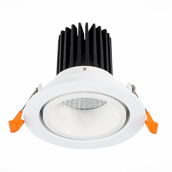 ST LUCE ST705.538.10 Светильник встраиваемый. Белый LED 1*10W 3000K 750Lm Ra>90 38° IP20 D102xH85 170-240V, изображение 4