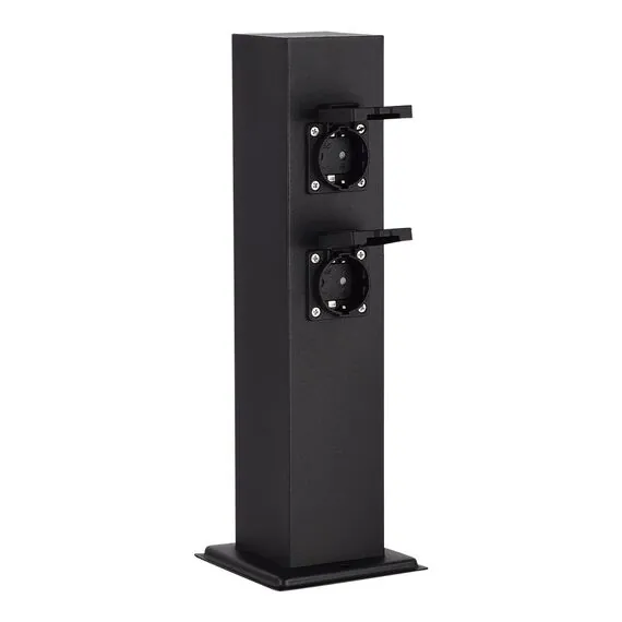 ST LUCE SL9012.415.00 Столб уличный 4 розетки ST-Luce черный - -*15W