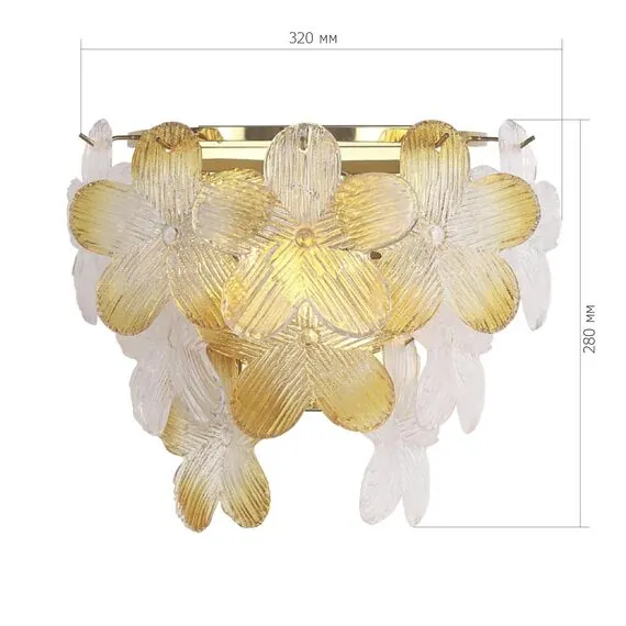 ST LUCE SL6240.201.02 Светильник настенный ST-Luce золотистый/Прозрачный, январный E14 2*60W, изображение 6