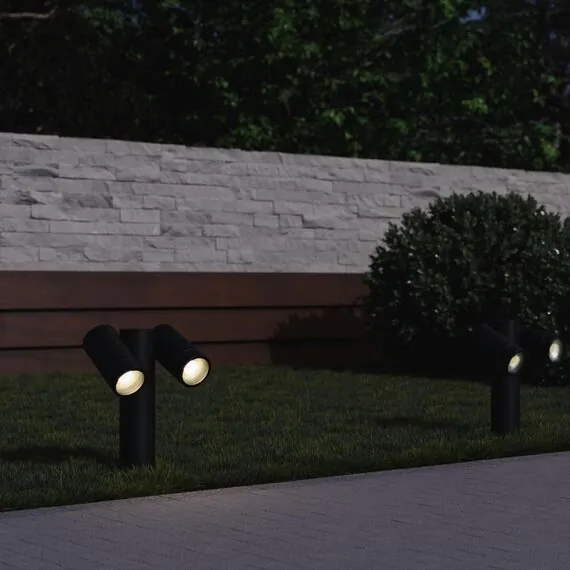 ST LUCE SL9011.405.02 Светильник уличный наземный ST-Luce черный/белый GU10 2*50W, изображение 4