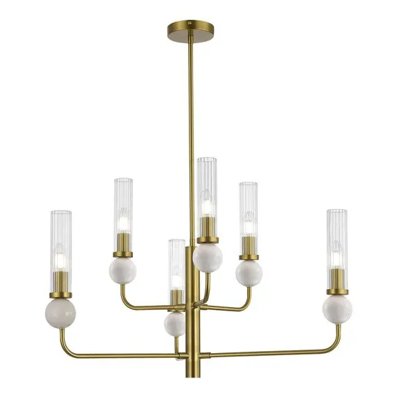 ST LUCE SL1244.303.06 Светильник подвесной ST-Luce латунь/прозрачный E14 6*40W