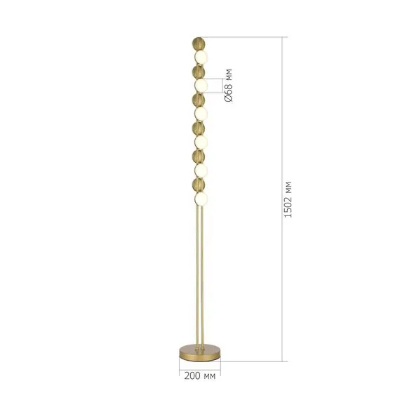 ST LUCE SL6610.205.12 Светильник напольный ST-Luce золотистый/белый LED 1*24W 4000K, изображение 5