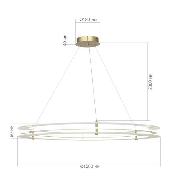 ST LUCE SL6245.213.01 Светильник подвесной ST-Luce золотистый/Прозрачный LED 1*70W 4000K, изображение 6