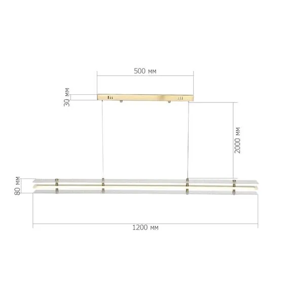 ST LUCE SL6245.223.01 Светильник подвесной ST-Luce золотистый/Прозрачный LED 1*30W 4000K, изображение 5