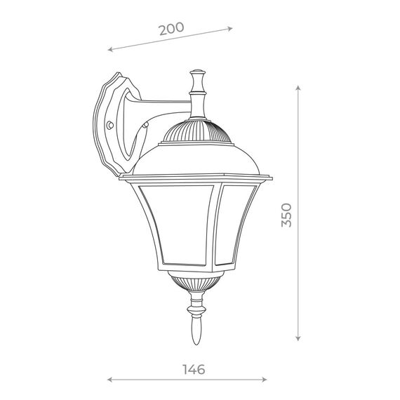 ST LUCE SL082.211.01 Светильник уличный настенный ST-Luce Бронза/Бронза, Прозрачный E27 1*60W DOMENICO, изображение 5