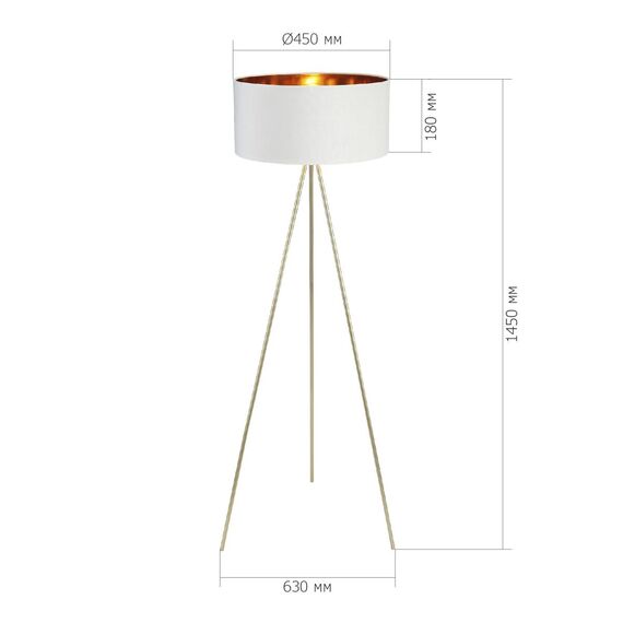 ST LUCE SL6242.505.01 Светильник напольный ST-Luce Золотистый/Белый E27 1*40W, изображение 6