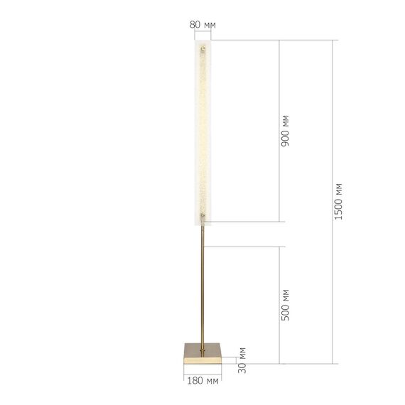 ST LUCE SL6245.205.01 Светильник напольный ST-Luce золотистый/Прозрачный LED 1*20W 4000K, изображение 5