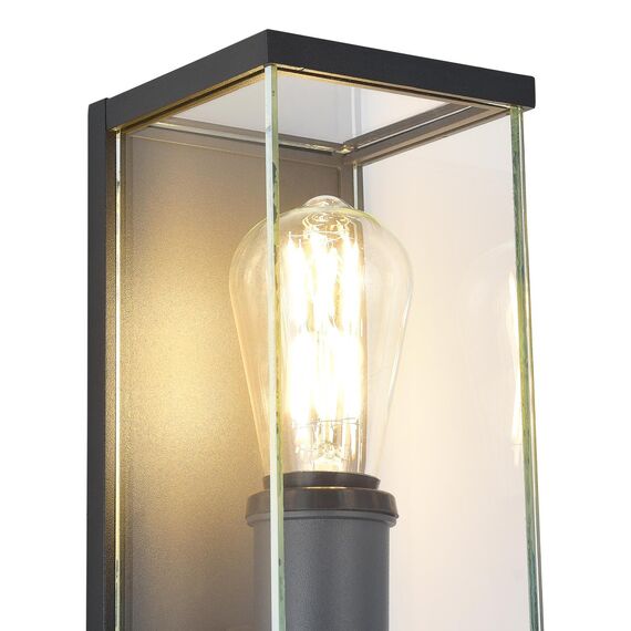 ST LUCE SL9019.701.01 Светильник настенный ST-Luce темно-серый/прозрачный E27 1*15W, изображение 3