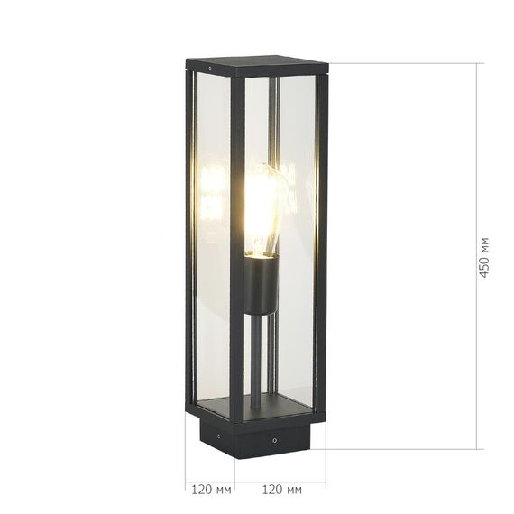 ST LUCE SL9019.705.01 Светильник напольный ST-Luce темно-серый/прозрачный E27 1*15W, изображение 4