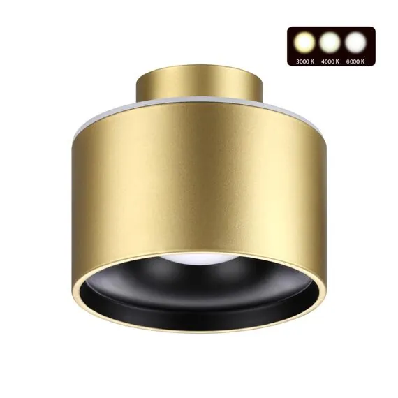 NOVOTECH 358972 OVER NT22 202 бронза св. Светильник накладной с переключ. цв. температуры IP20 LED 3000К\4000К\6000К 12W вниз + 3W вверх 110-265V GIRO