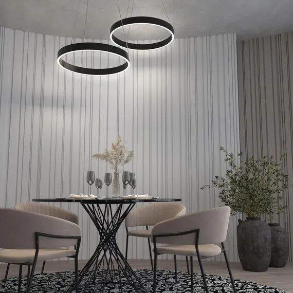 NOVOTECH 358959 OVER NT22 169 черный Светильник подвесной диммируемый, в комплекте пульт ДУ (2.4G) IP20 LED 3000К~6000К 50W 220V ITER, изображение 3