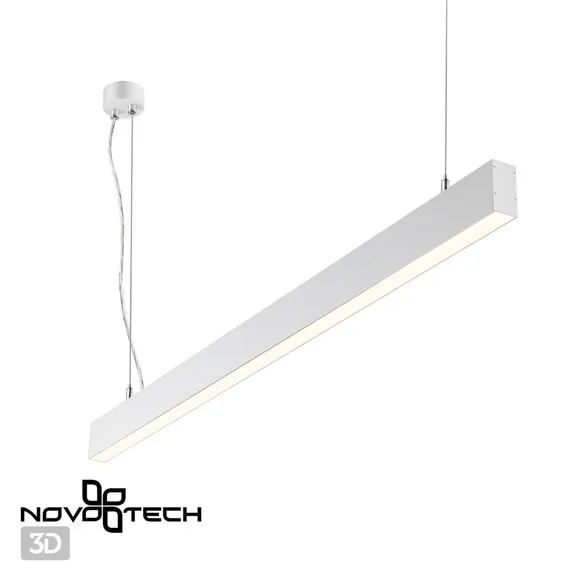 NOVOTECH 358877 OVER NT22 210 белый Светильник подвесной светодиодный (длина подвесов 1,2м) IP20 LED 4000K 40W вниз + 12W вверх 220V ITER, изображение 4