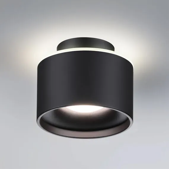 NOVOTECH 358971 OVER NT22 202 черный Светильник накладной с переключ. цв. температуры IP20 LED 3000К\4000К\6000К 12W вниз + 3W вверх 110-265V GIRO, изображение 3