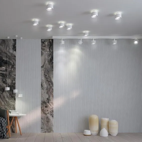 NOVOTECH 358970 OVER NT22 202 белый Светильник накладной с переключ. цв. температуры IP20 LED 3000К\4000К\6000К 12W вниз + 3W вверх 110-265V GIRO, изображение 3