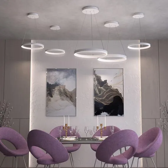 NOVOTECH 358960 OVER NT22 169 белый Светильник подвесной диммируемый, в комплекте пульт ДУ (2.4G) IP20 LED 3000К~6000К 50W 220V ITER, изображение 3