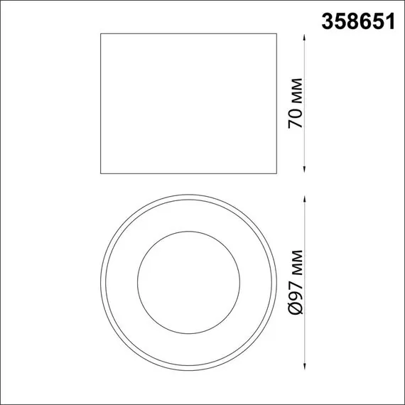 NOVOTECH 358651 OVER NT21 230 белый Светильник накладной светодиодный IP20 LED 4000К 12W 220V PATERA, изображение 2