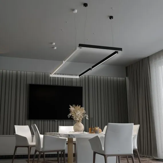 NOVOTECH 358873 OVER NT22 209 белый Светильник накладной/подвесной светодиодный (длина подвесов 1,2м) IP20 LED 4000K 40W 220V ITER, изображение 3