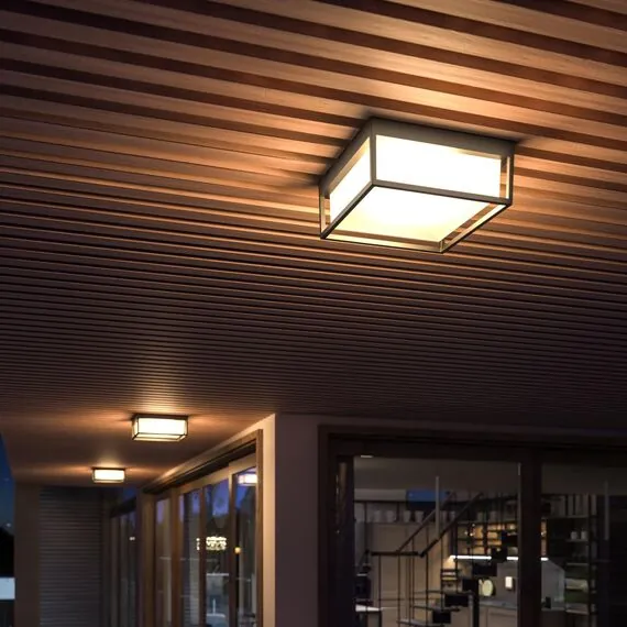 ST LUCE SL9517.402.01 Светильник уличный потолочный ST-Luce черный/белый LED 1*20W 3000K/4000K/5000K, изображение 4