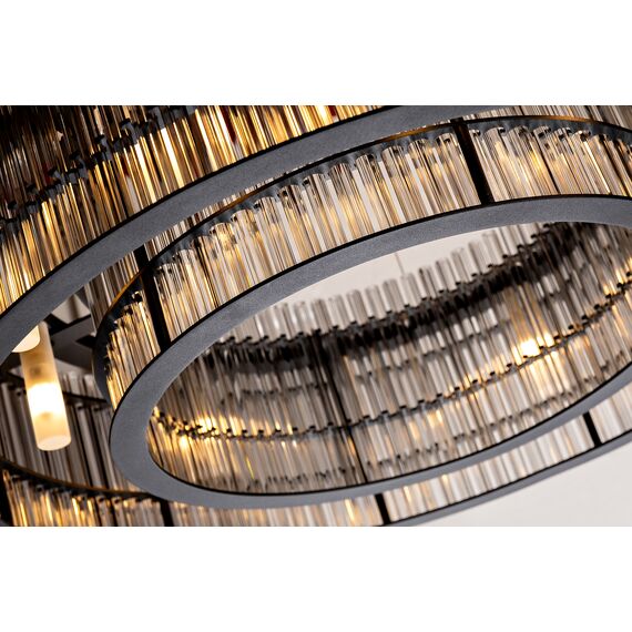 Garda Decor 91GH-80567 Люстра подвесная чёрный/стекло прозрач. d70*h150см, изображение 2