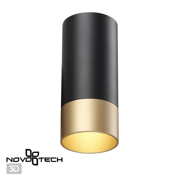 NOVOTECH 370867 OVER NT22 252 черный/золото Светильник накладной IP20 GU10 9W 220V SLIM, изображение 3