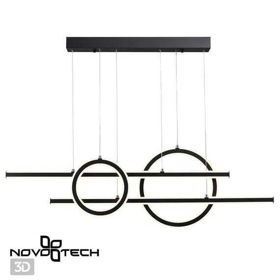 NOVOTECH 359183 OVER NT23 164 черный Светильник подвесной диммируемый, в комплекте пульт ДУ IP20 LED 4000К 116W 220V ONDO, изображение 6