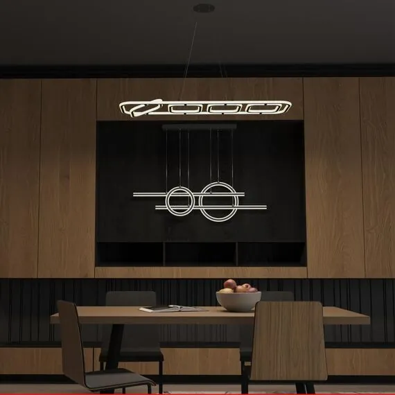 NOVOTECH 359185 OVER NT23 165 черный Светильник подвесной диммируемый, в комплекте пульт ДУ IP20 LED 4000К 175W 220V ONDO, изображение 3