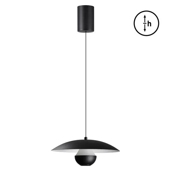 NOVOTECH 359336 OVER NT24 000 черный Светильник подвесной с механизмом регулировки высоты, провод 2м IP20 LED 4W вниз/3W вверх 760Лм 3000K 170-265V IMAN