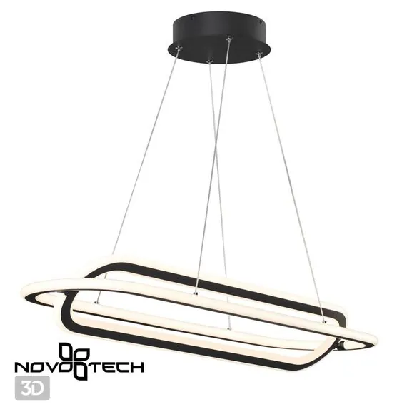 NOVOTECH 359173 OVER NT23 159 черный Светильник подвесной диммируемый, в комплекте пульт ДУ IP20 LED 4000К 116W 220V ONDO, изображение 5