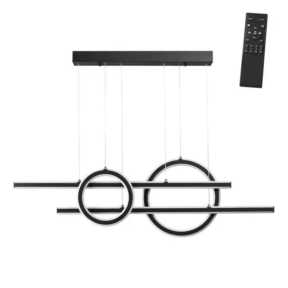 NOVOTECH 359183 OVER NT23 164 черный Светильник подвесной диммируемый, в комплекте пульт ДУ IP20 LED 4000К 116W 220V ONDO