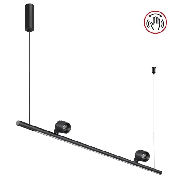 NOVOTECH 359309 OVER NT24 000 черный Светильник подвесной диммируемый (сенсер) IP20 LED 14W+14W 4000K 220-240V FERMO