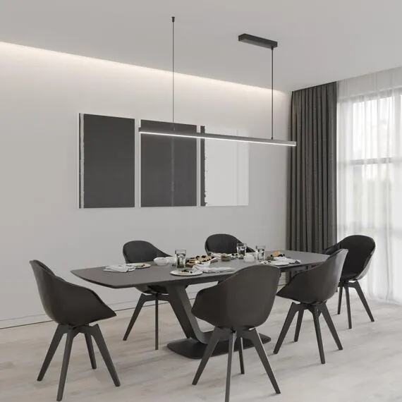 NOVOTECH 359442 OVER NT24 000 черный Светильник подвесной диммир. со сменой цв.темпер. (пульт ДУ/прилож. Smart Life) IP20 LED 48W 85-265V 3000-6000К SOTTO, изображение 3