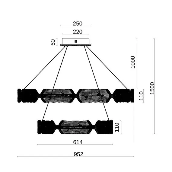 Fluorite FL1050-10P Люстра подвесная Epico Gold, изображение 8