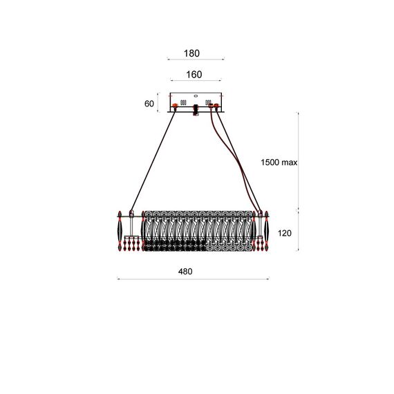 Fluorite FL1054-5P Люстра подвесная Vetto Chrome, изображение 3