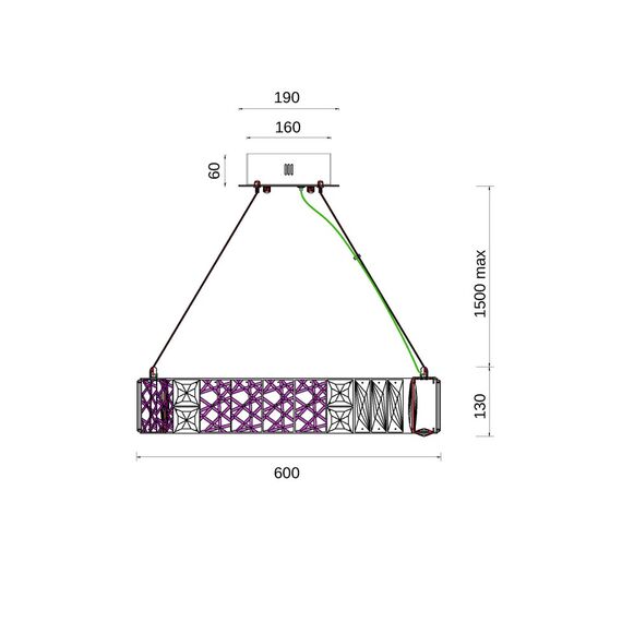 Fluorite FL1057-6P Люстра подвесная Ravissement Gold, изображение 3