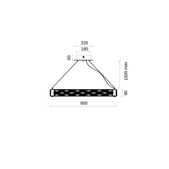 Fluorite FL1052-10P Люстра подвесная Festo Chrome, изображение 2
