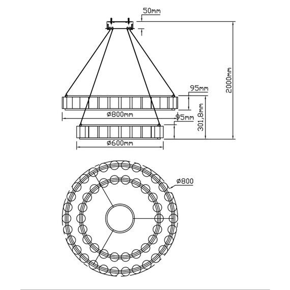 Fluorite FL1019-20P Подвесная люстра Raffino, изображение 8