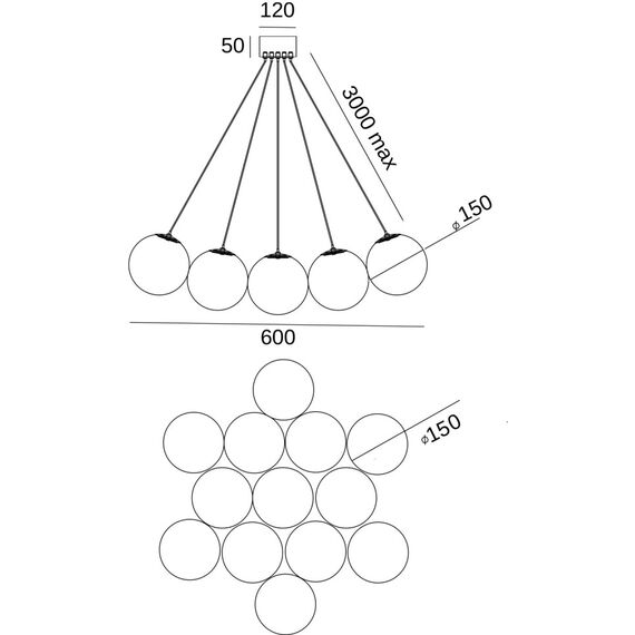 Fluorite FL1048-13P Подвесная люстра Unity, изображение 10