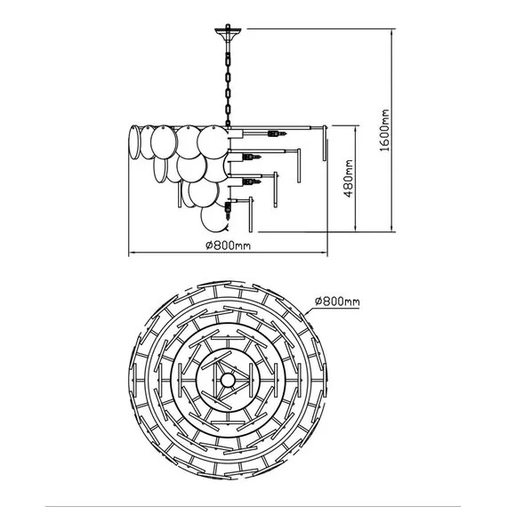 Fluorite FL1018-20P Подвесная люстра Di Marmo, изображение 9