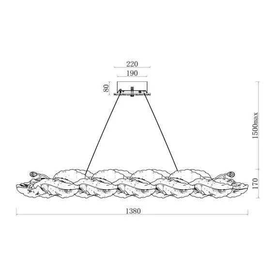 Fluorite FL1182-9PO Люстра подвесная Felicity Gold, изображение 9