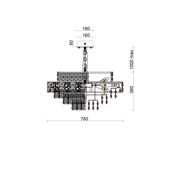 Fluorite FL1059-21P Люстра подвесная Majeste Chrome, изображение 3