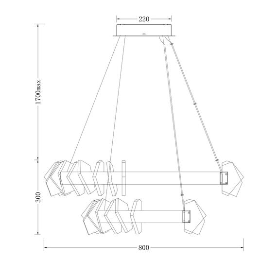 Fluorite FL1177-20P Люстра подвесная Celeste Chrome, изображение 2