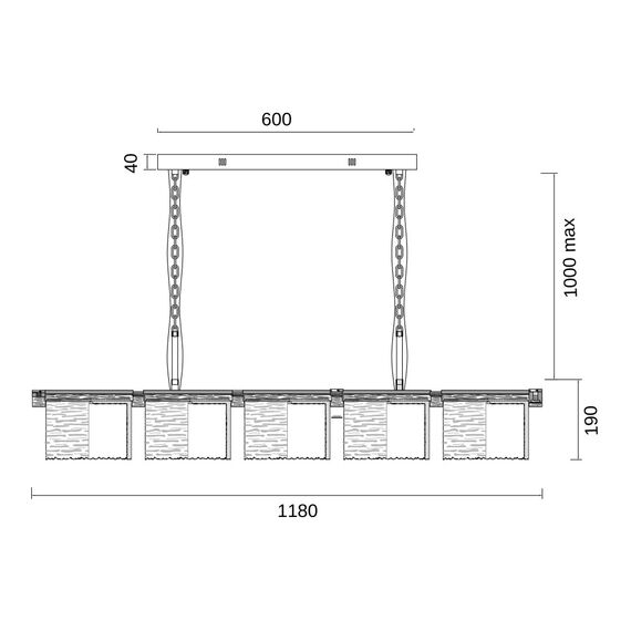 Fluorite FL1104-5P Люстра подвесная De Palais, изображение 4