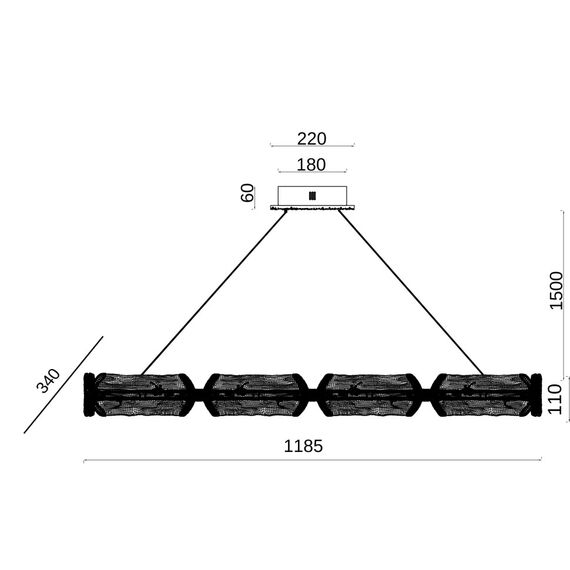 Fluorite FL1050-9P Люстра подвесная Epico Gold, изображение 6